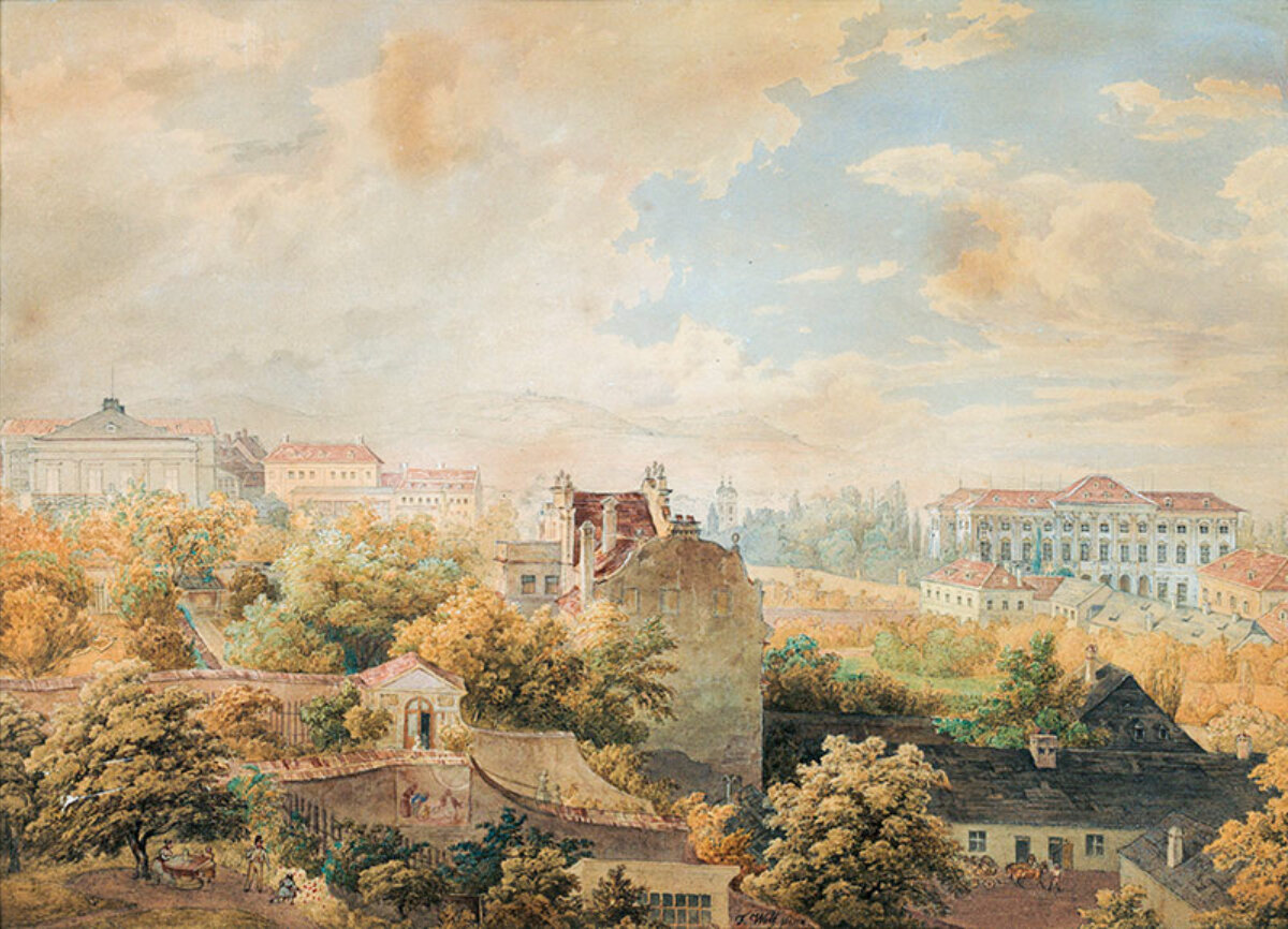 Franz Wolf View of the Liechtenstein Palais in Vienna
