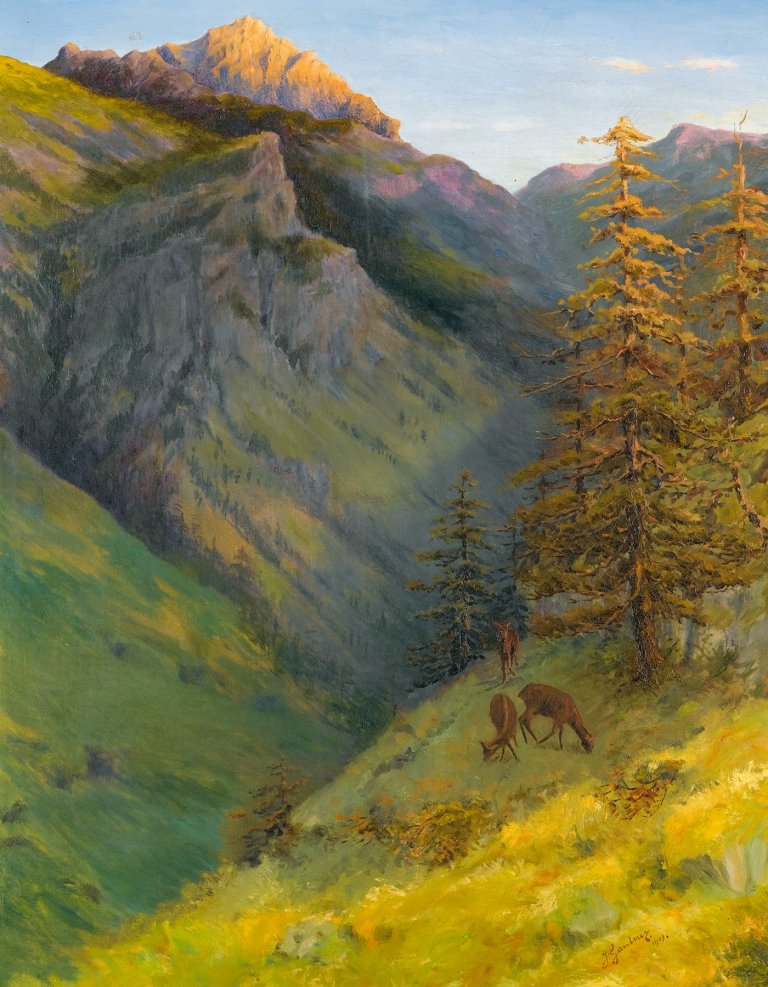 Hans Gantner – The Augustenberg From The Malbuntal Valley (1901)